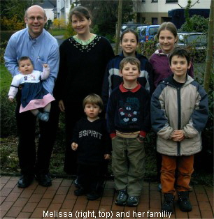 Melissa (right, top) and her familiy
